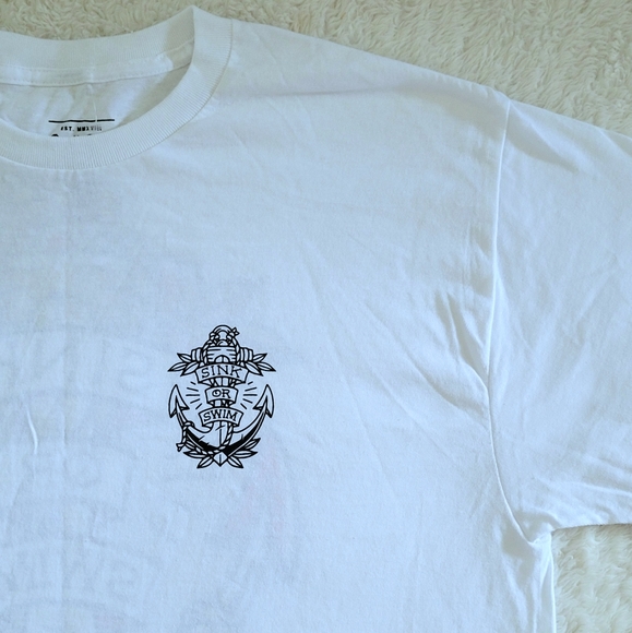 Death☠️ Coast Supply "Sink or Swim" Graphic Tee👕 - NWOT - Picture 7 of 13